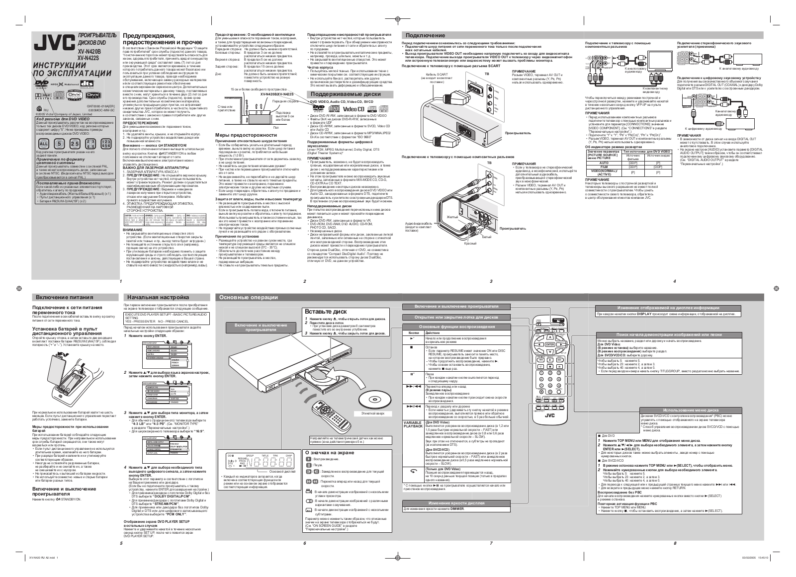 JVC XV-N422SE User Manual