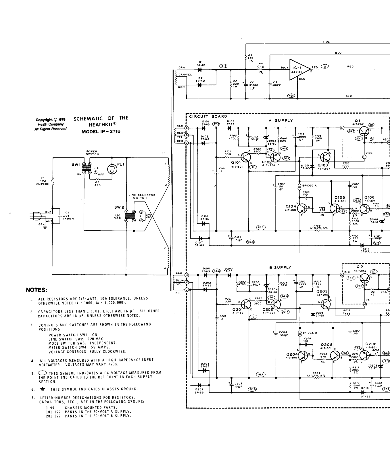 Heath Heathkit IP-2718 Schematic Diagram