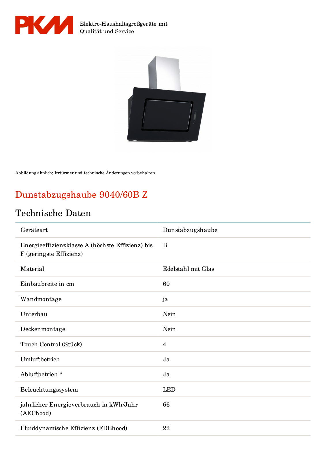 PKM 9040-60BZ User Manual