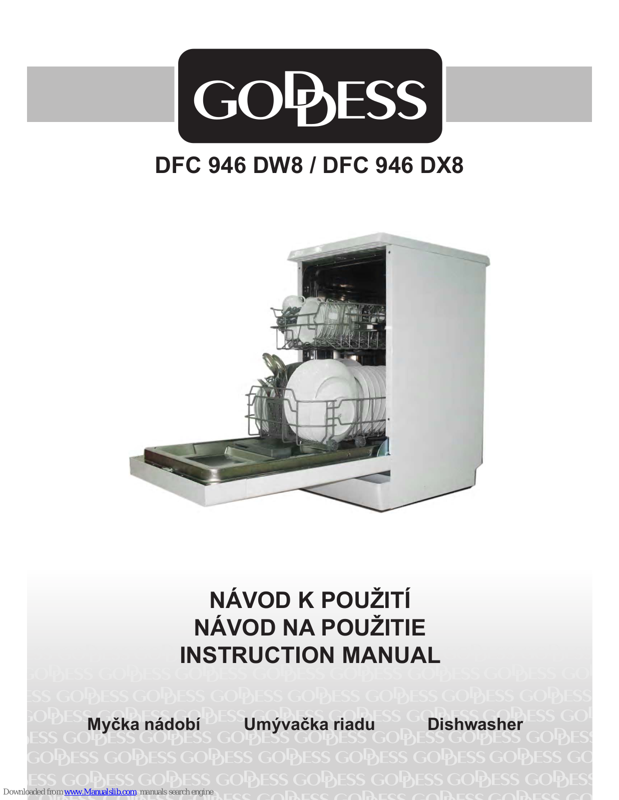 Goddess DFC 946 DW8, DFC 946 DX8 Instruction Manual