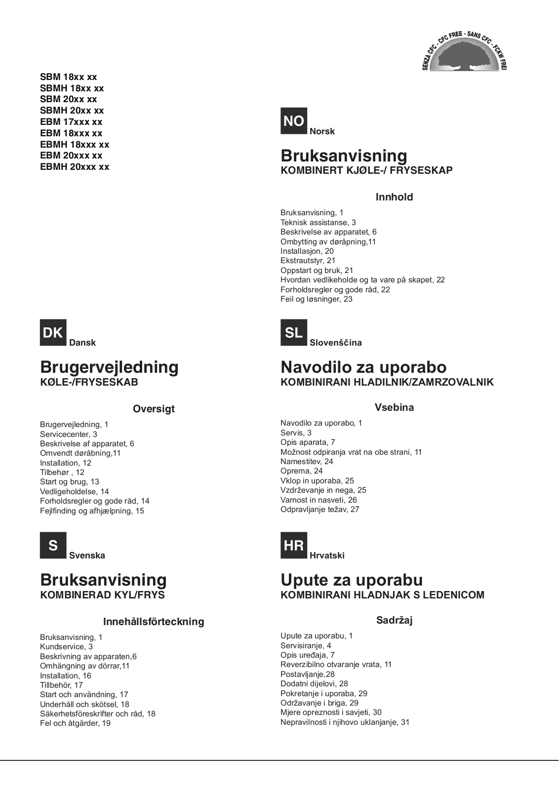 Hotpoint Ariston EBM 18220 NX, EBMH 20200 V, EBMH 18321 NX, EBM 18220 V, EBM 18210 V User Manual