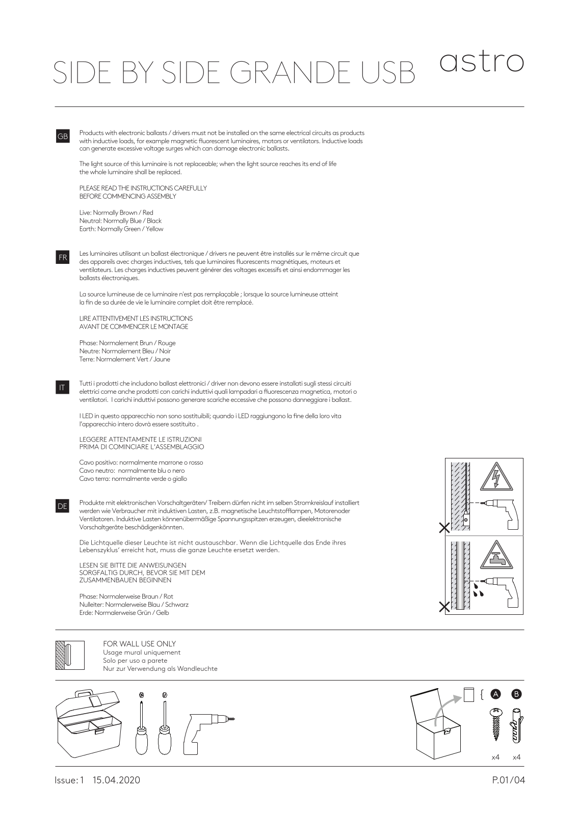 Astro SIDE BY SIDE GRANDE USB Installation Instructions - ManualMachine.com