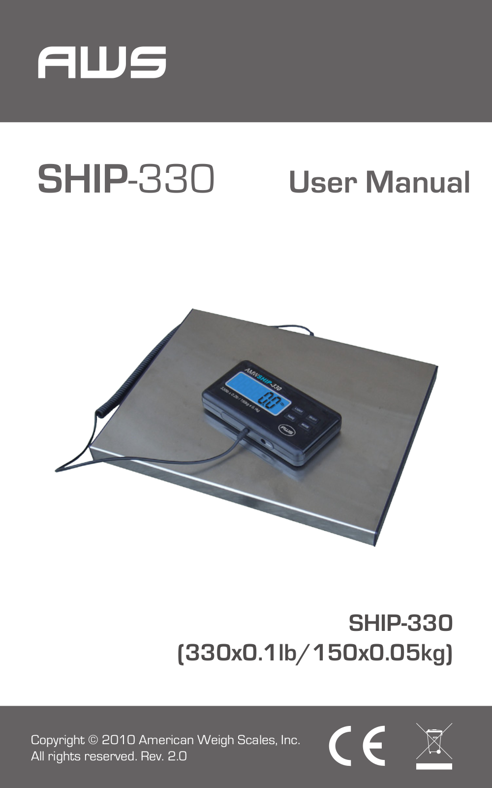 American Weigh Scales (AWS) AMW SHIP-330 User Manual