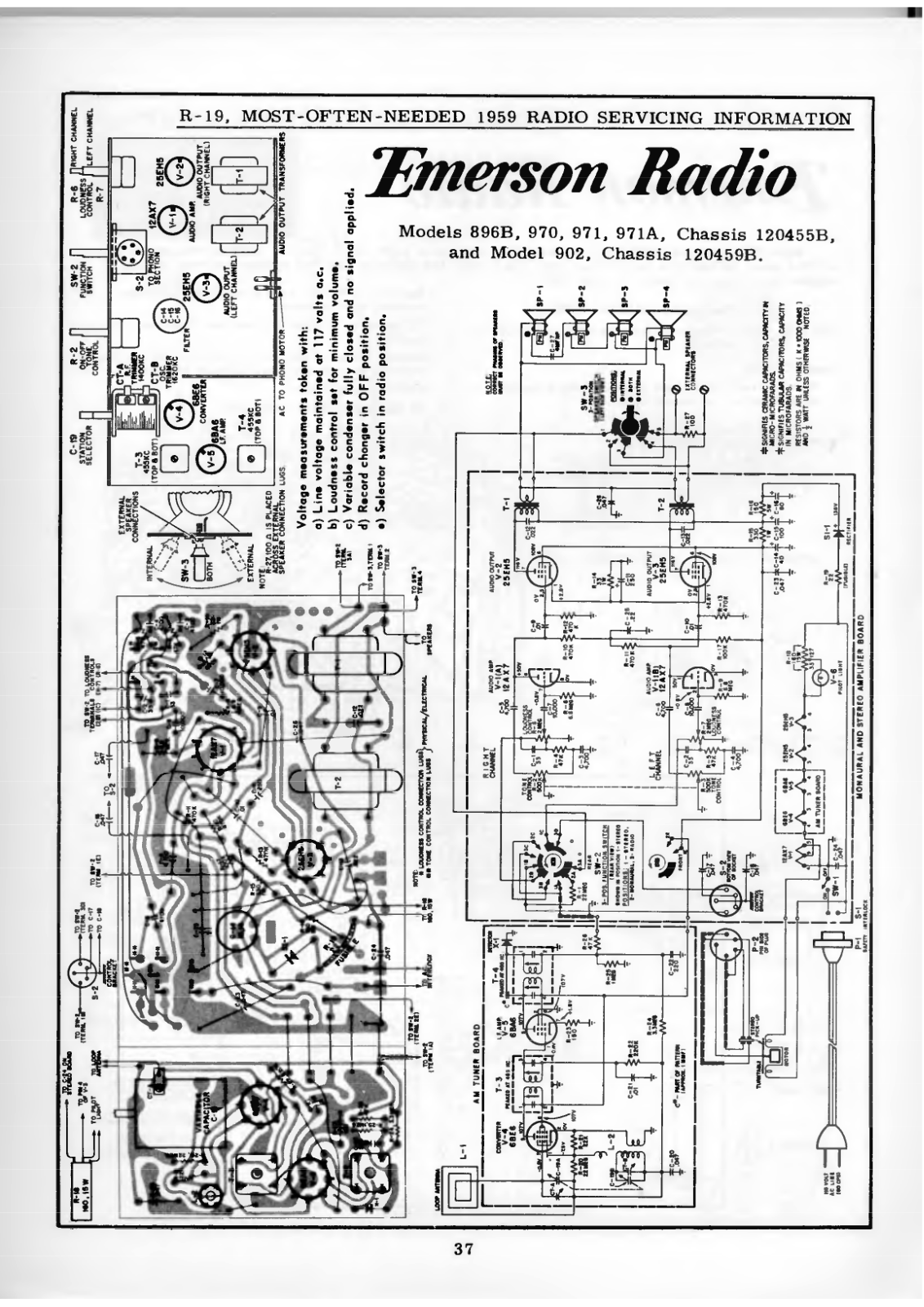 Emerson 896B, 970, 971, 971A, 902 Schematic