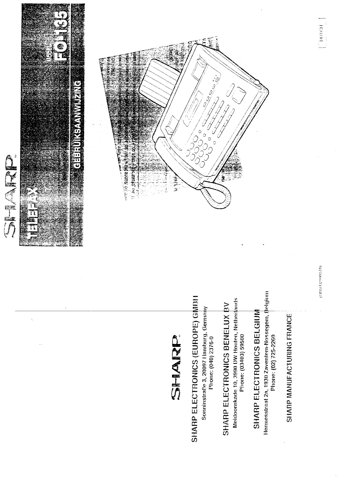 Sharp FO-135 User Manual