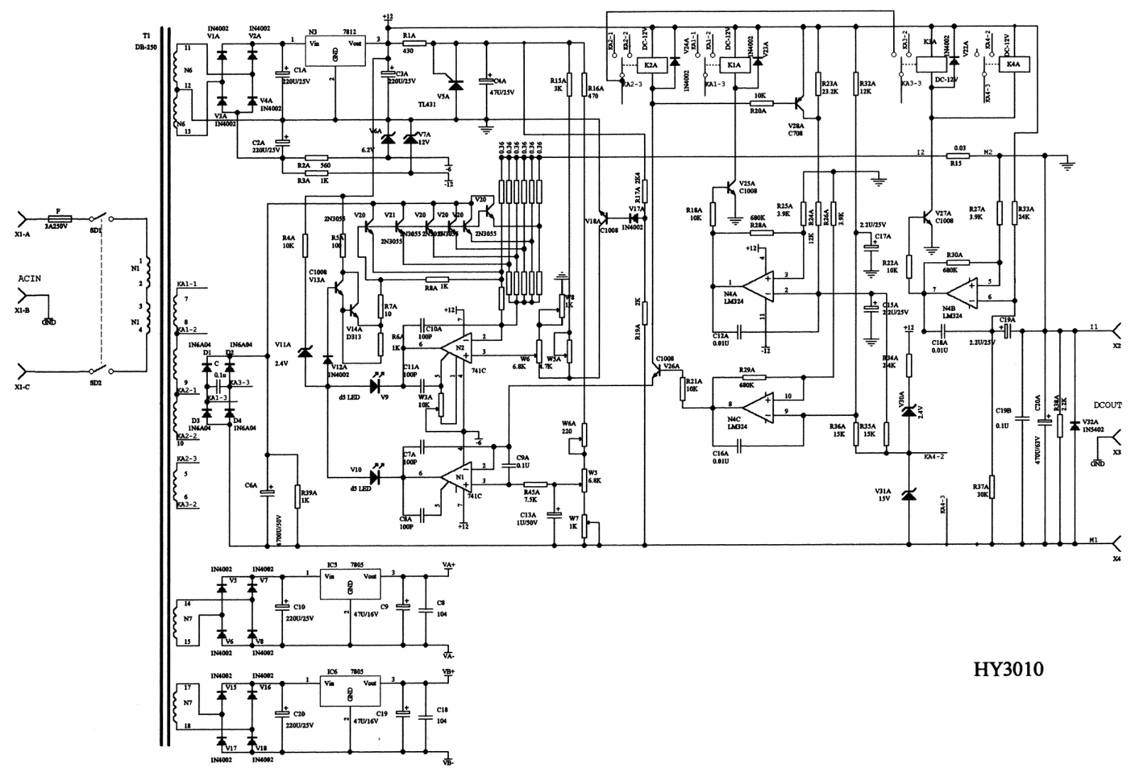 Mastech HY-3010 Schematic