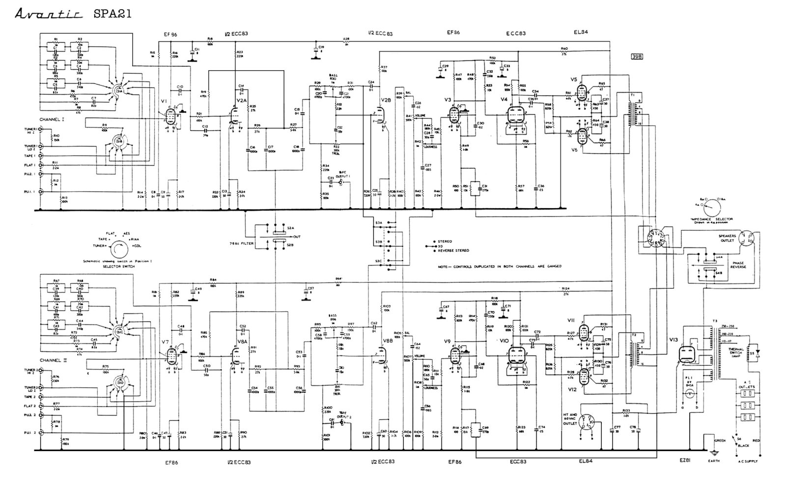 Avantic SPA-21 Schematic