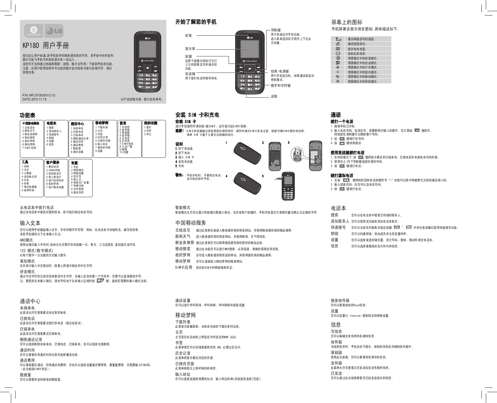 LG KP180 Users guide