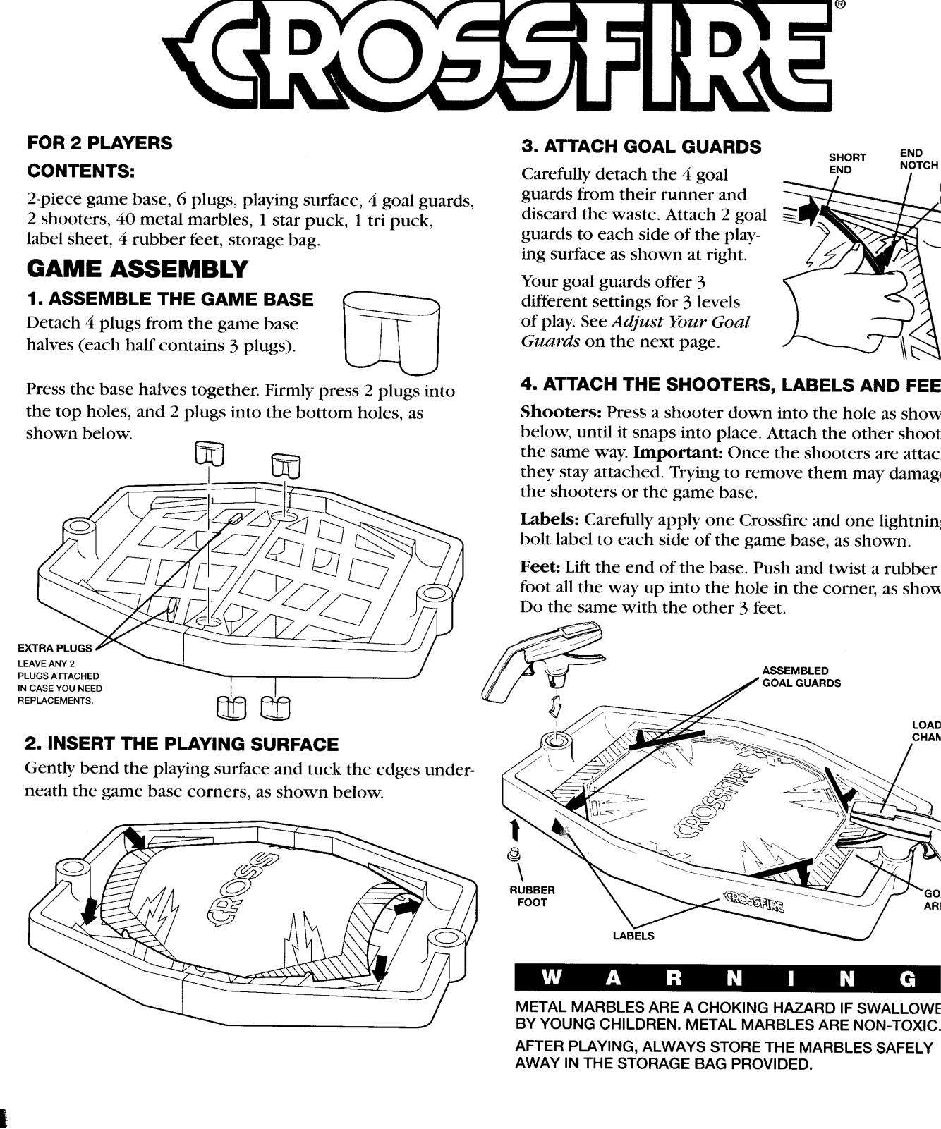 Hasbro CROSSFIRE 1994 User Manual