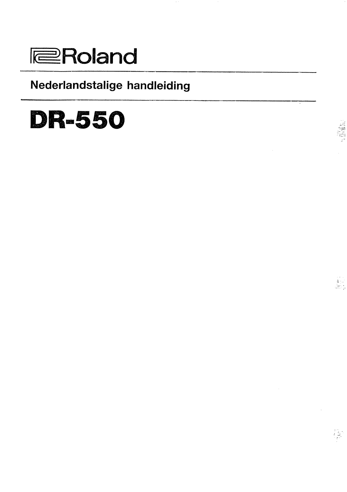 Roland DR-550 User Manual