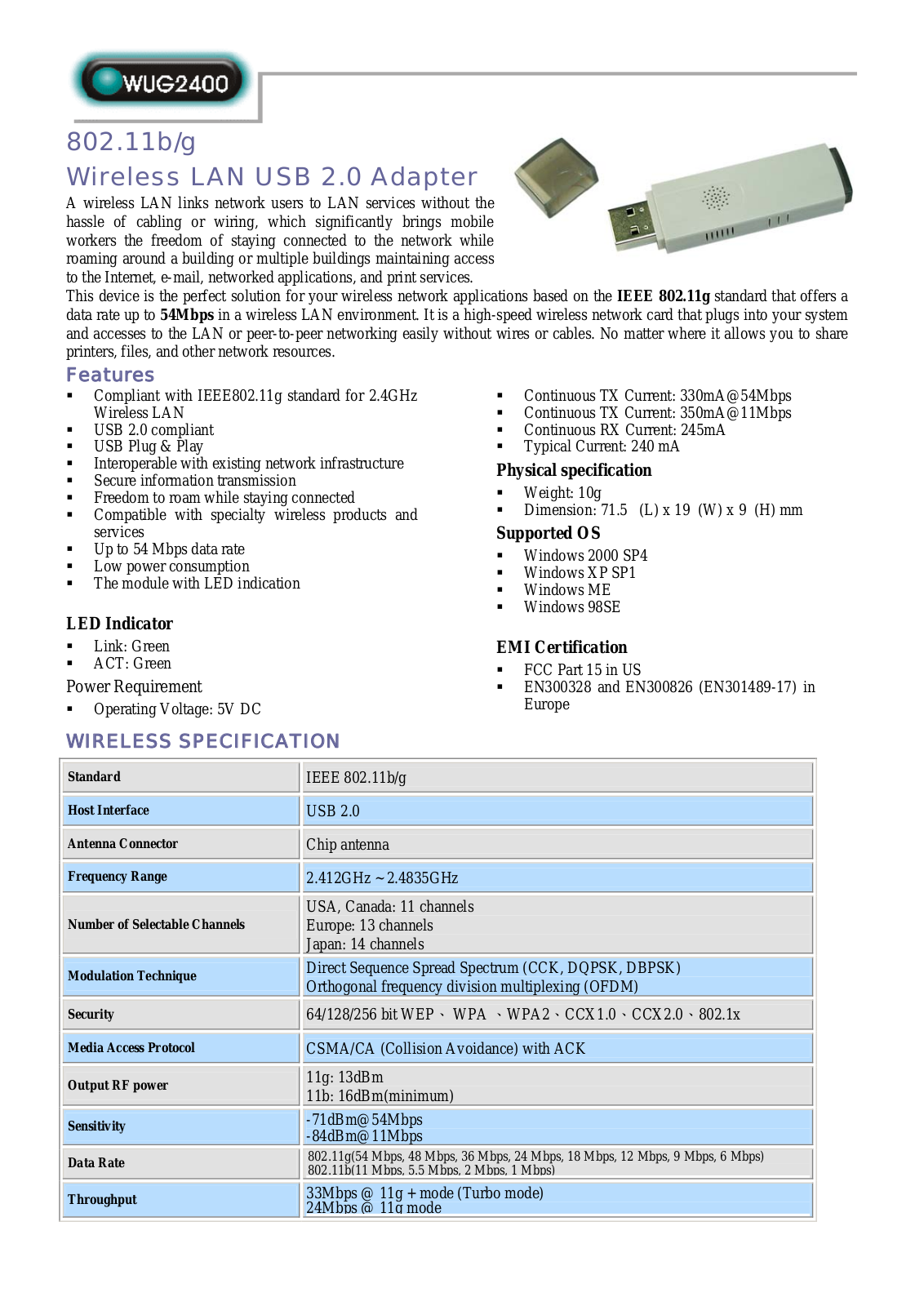 Abocom WUG2400 User Manual