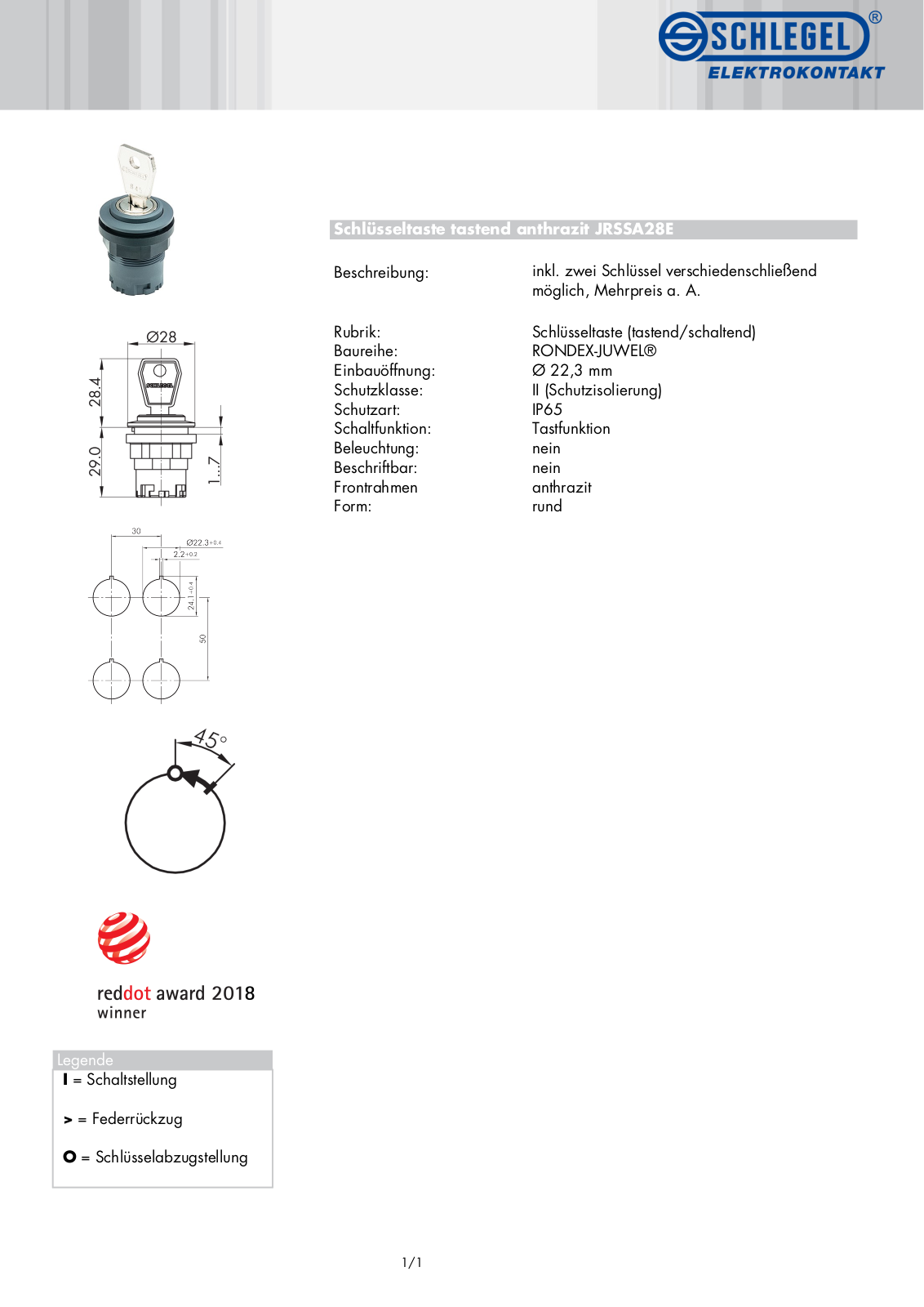 SCHLEGEL JRSSA28E Datasheet - ManualMachine.com