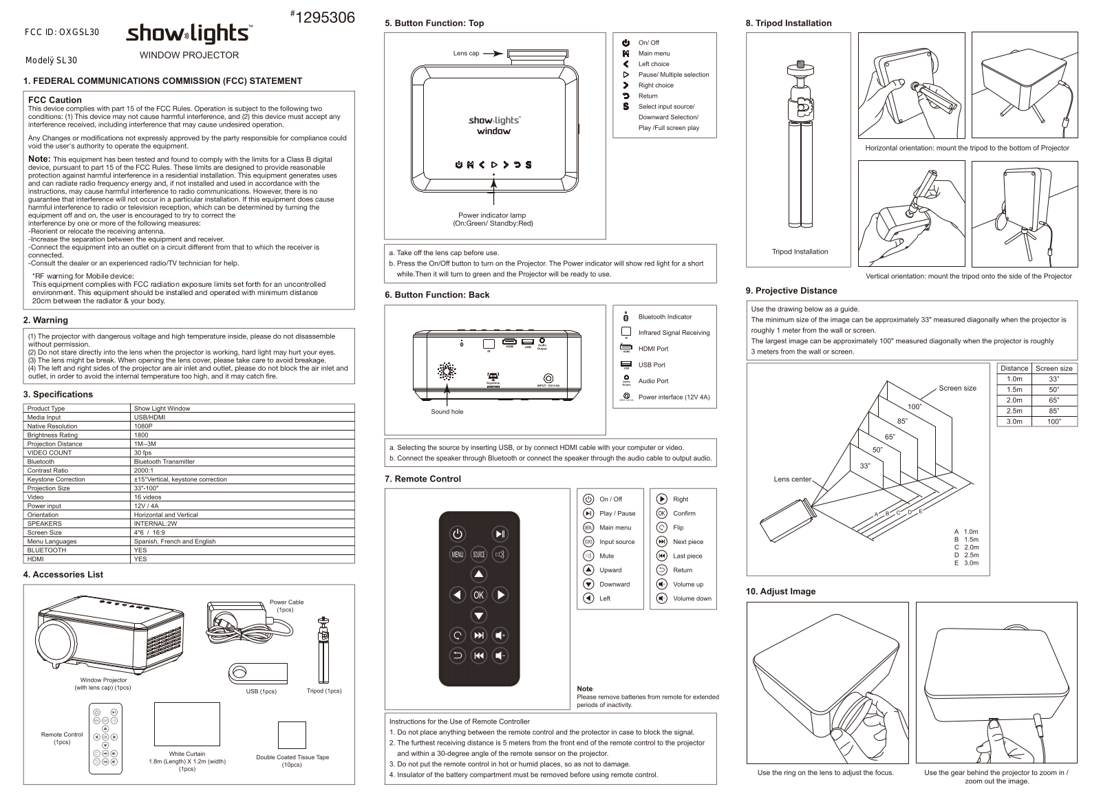 Willis Electric SL30 User Manual