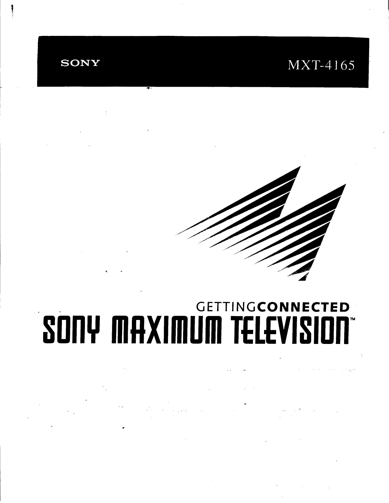 Sony MX-T4165 Operating Manual