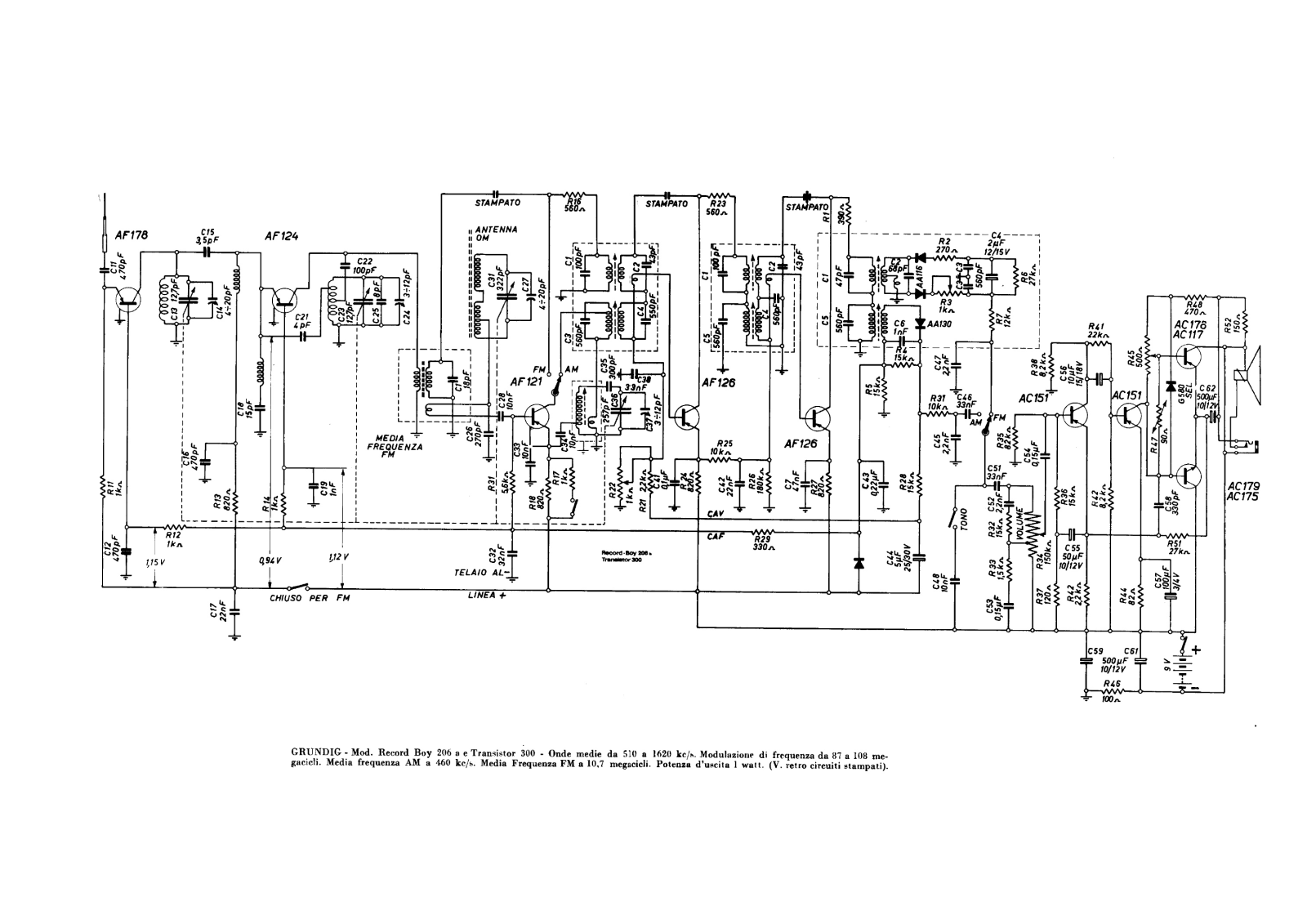 Grundig record boy 206a schematic