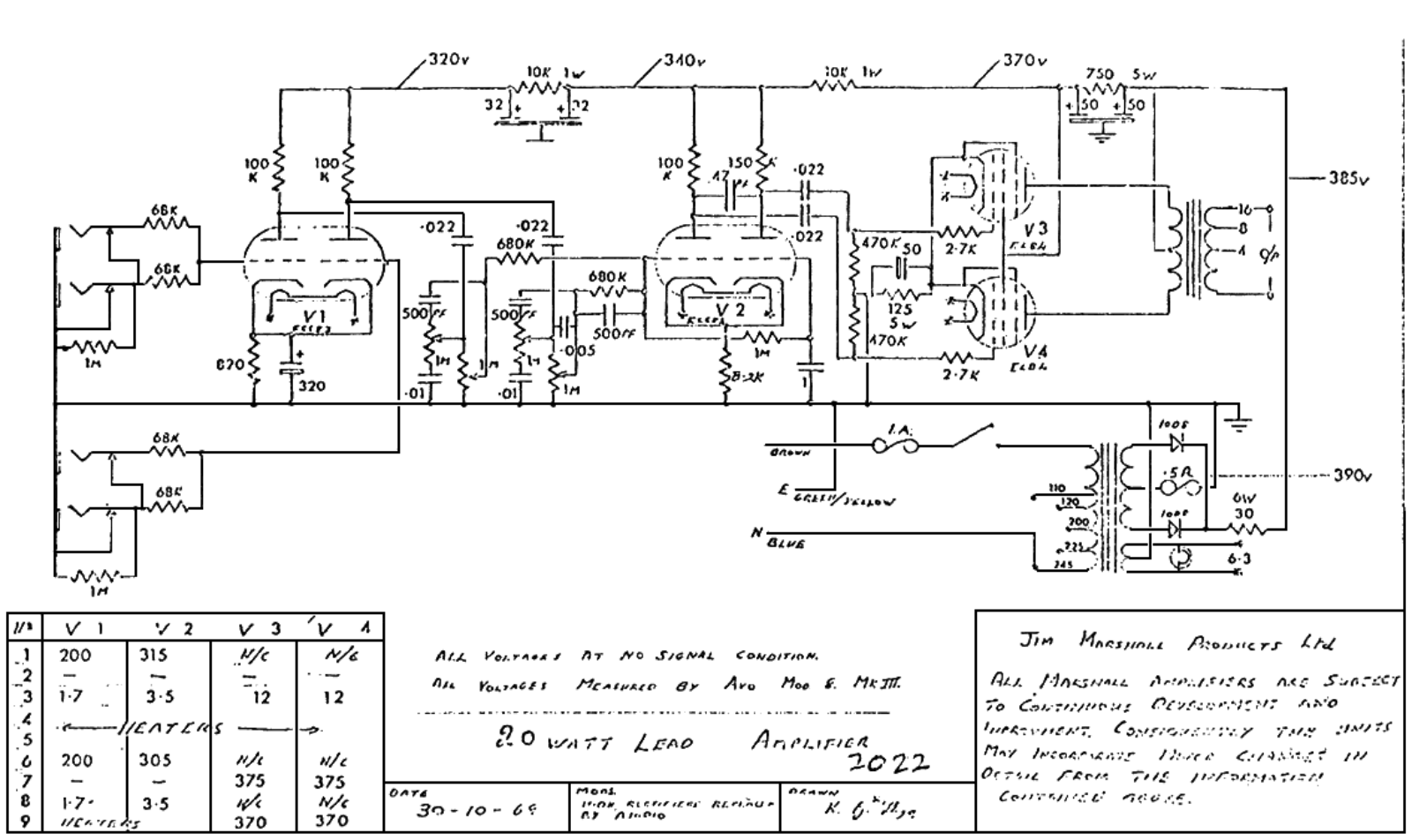 Marshall 2022 schematic