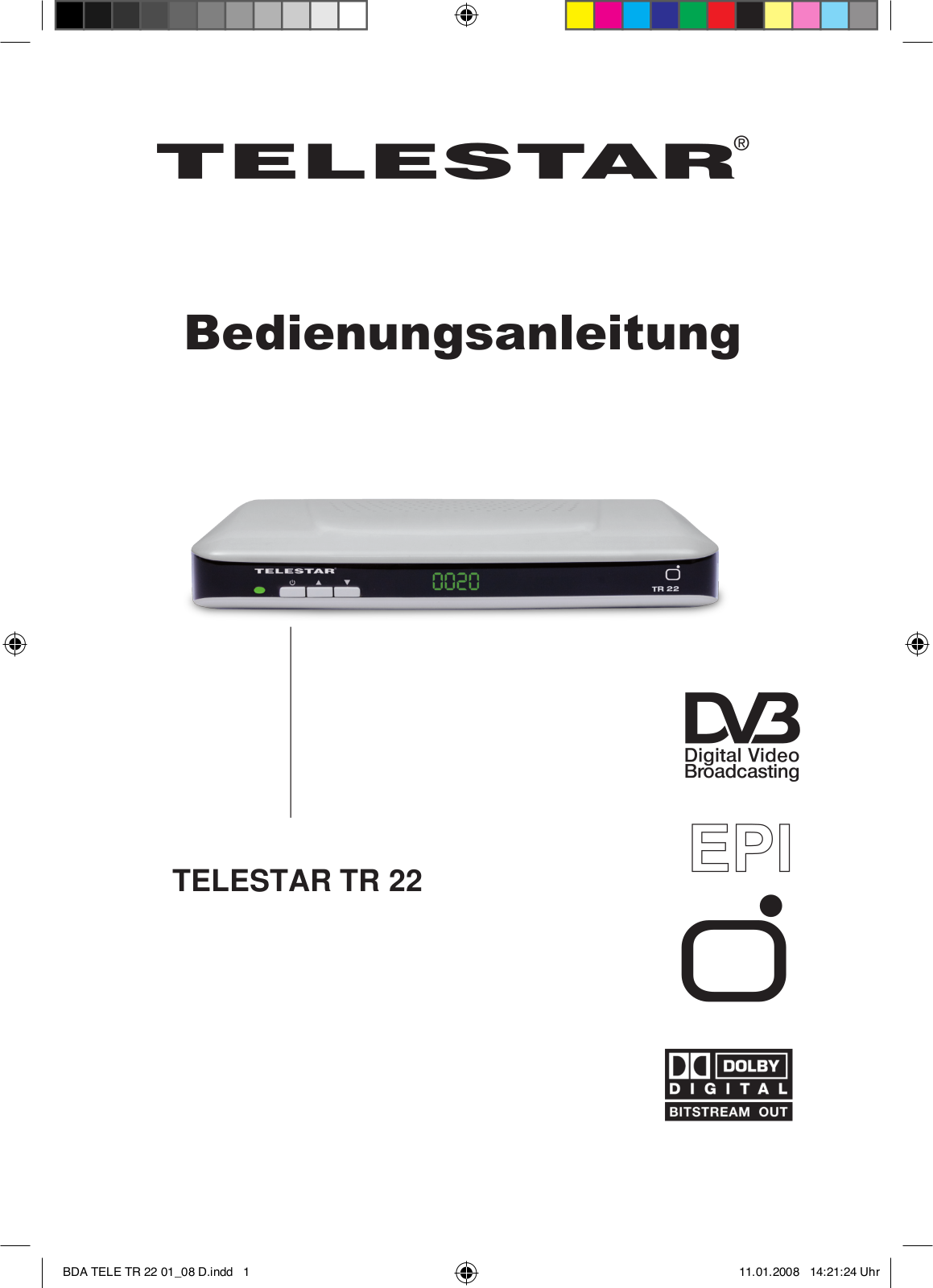 Telestar TR 22 User guide