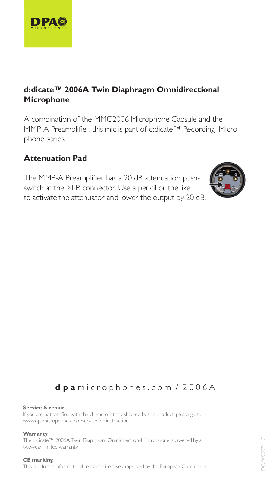 DPA 2006A Quickstart Guide - ManualMachine.com