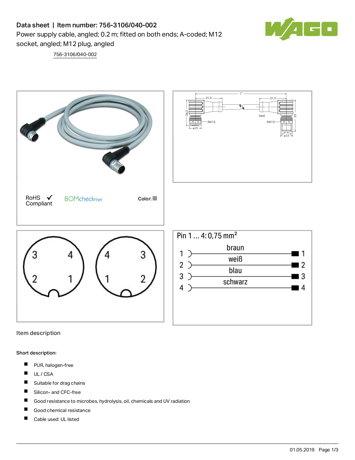 Wago 756-3106/040-002 Data Sheet