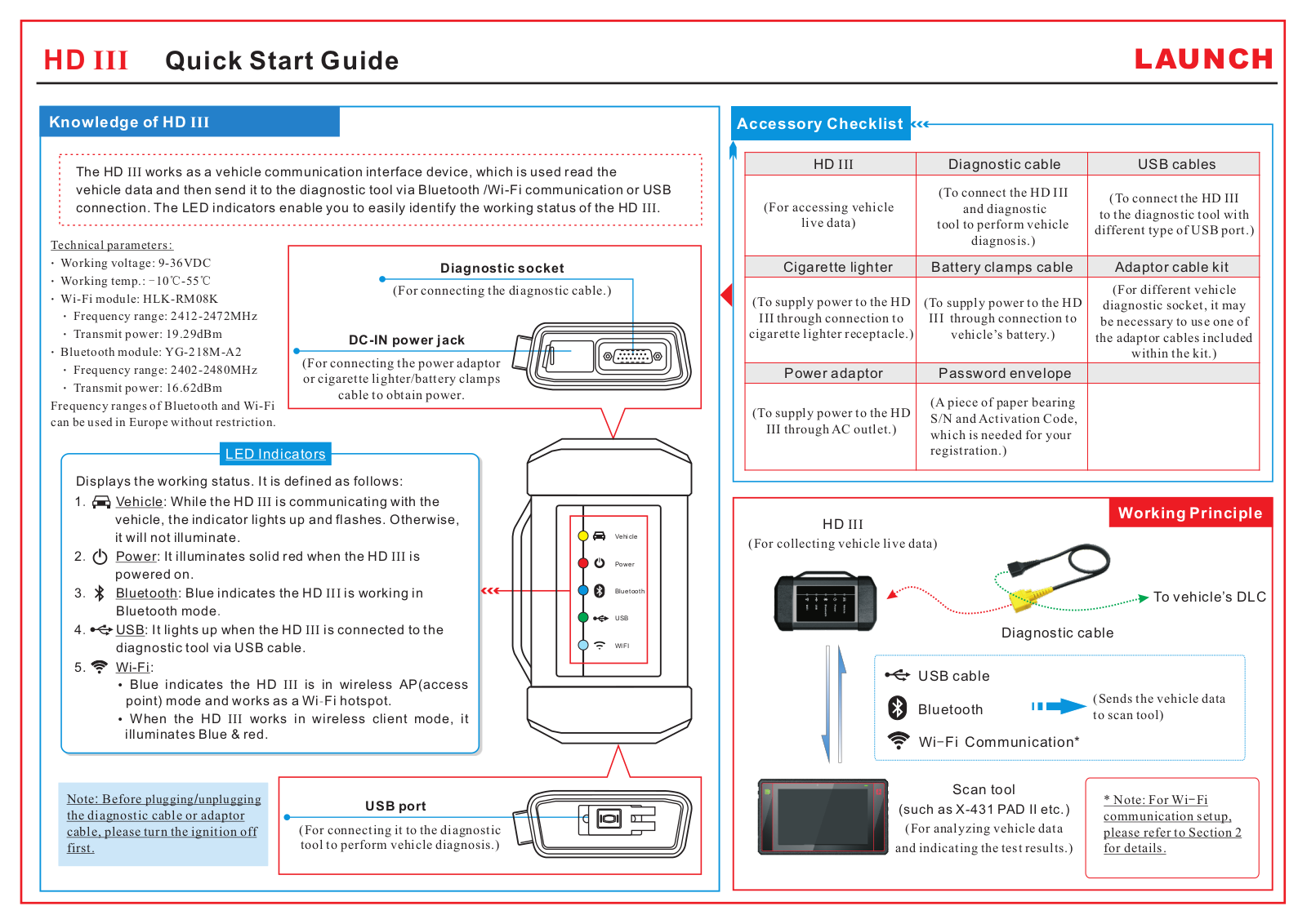 Launch Tech HDIIIV2 Users Manual