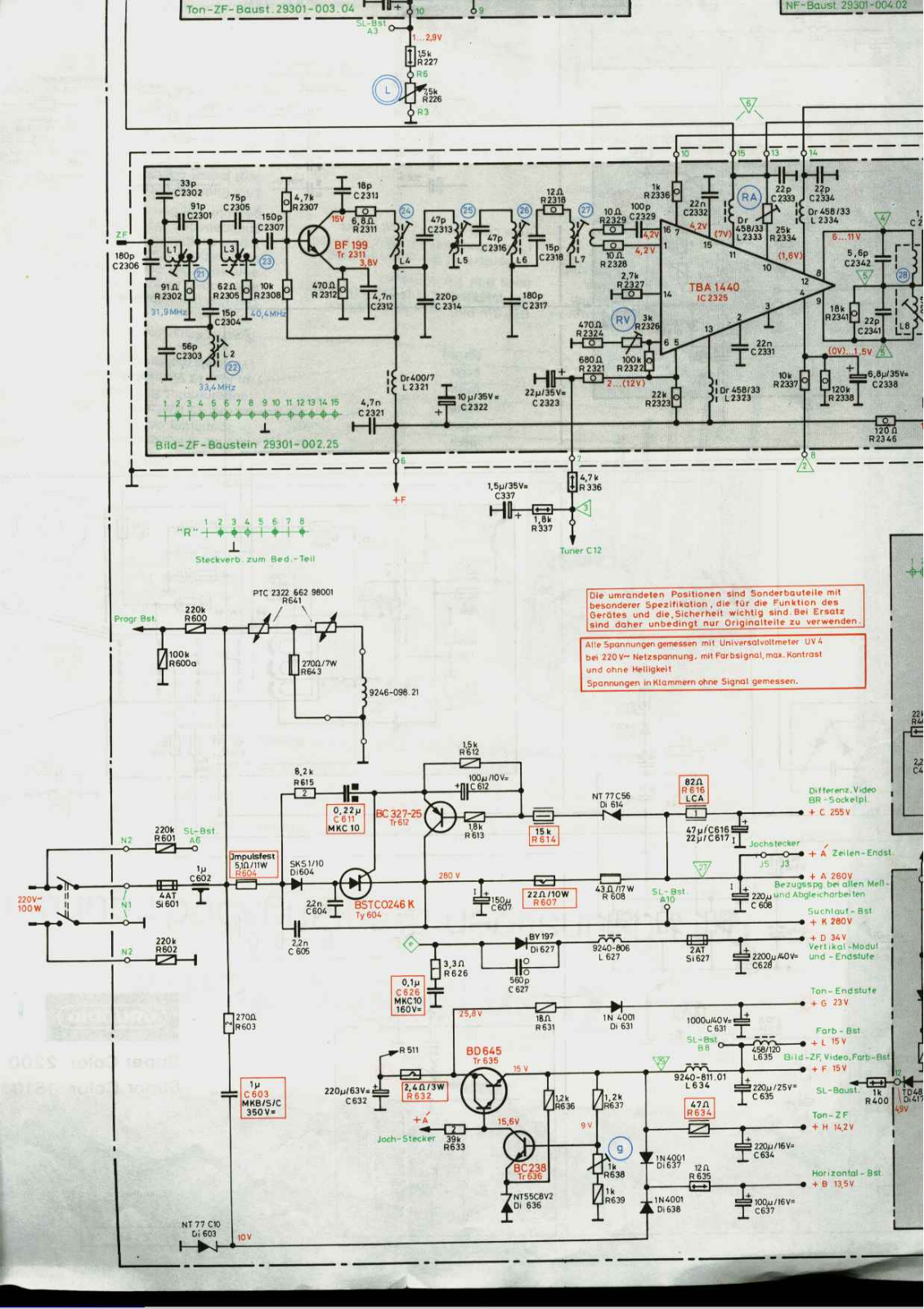 Grundig SuperColor 1620 Schematic