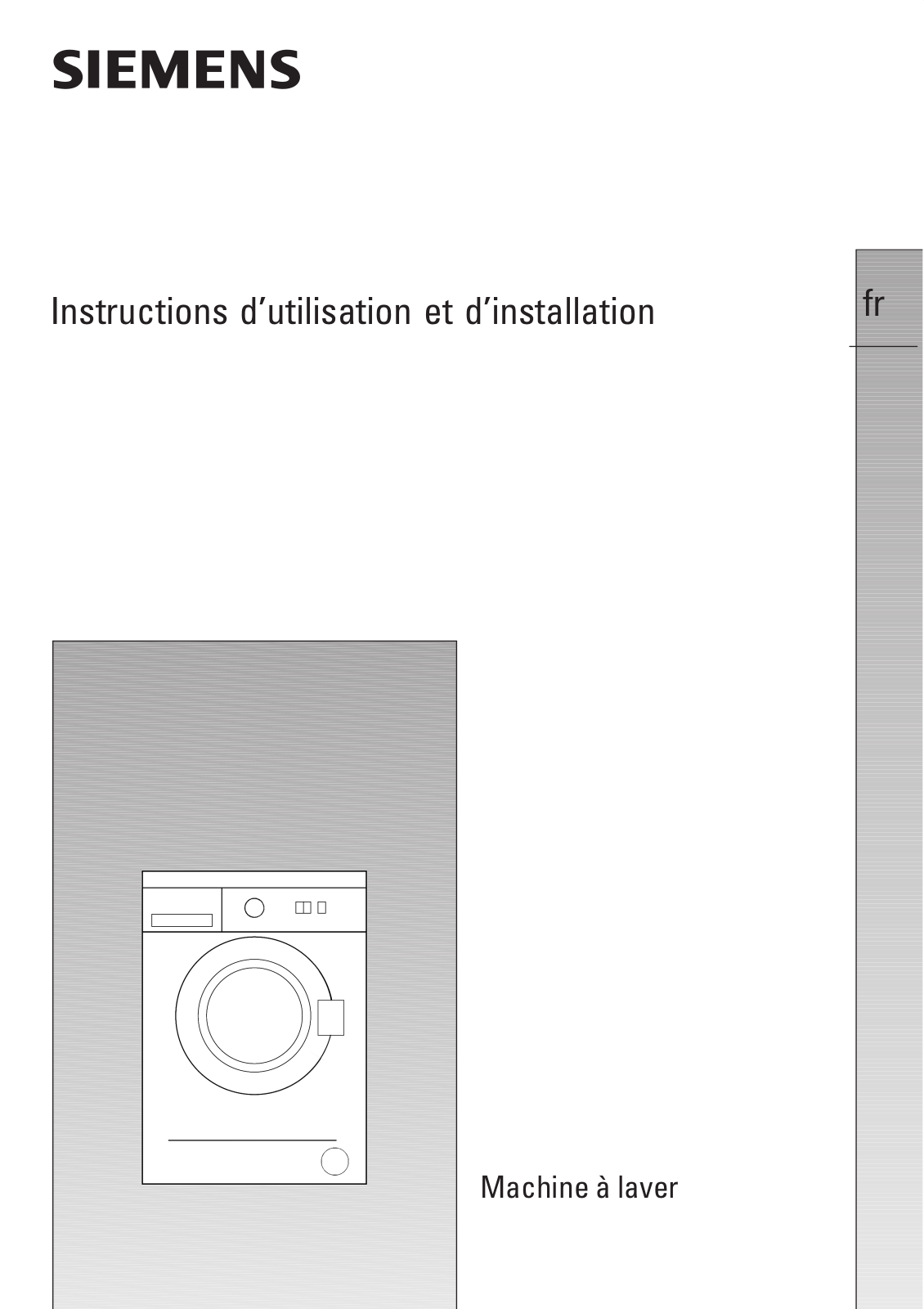 SIEMENS WM12A160 User Manual