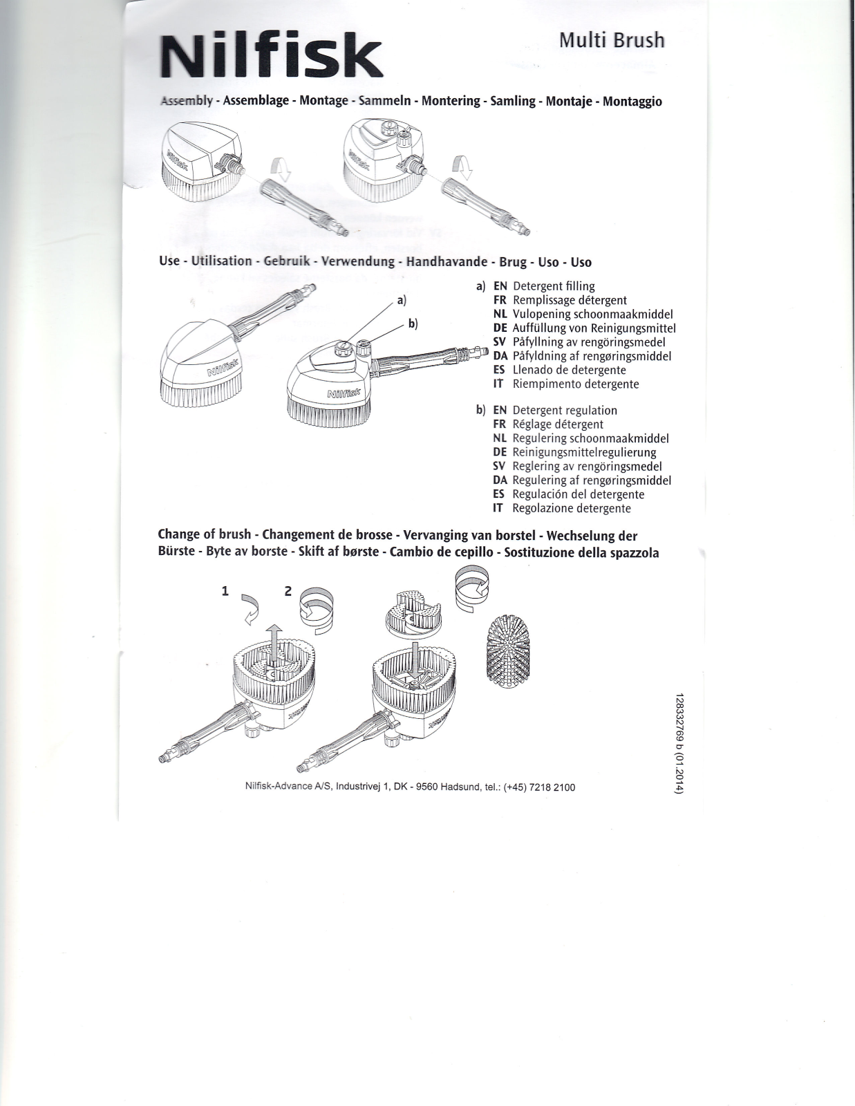 Nilfisk 128470459 Instruction manual