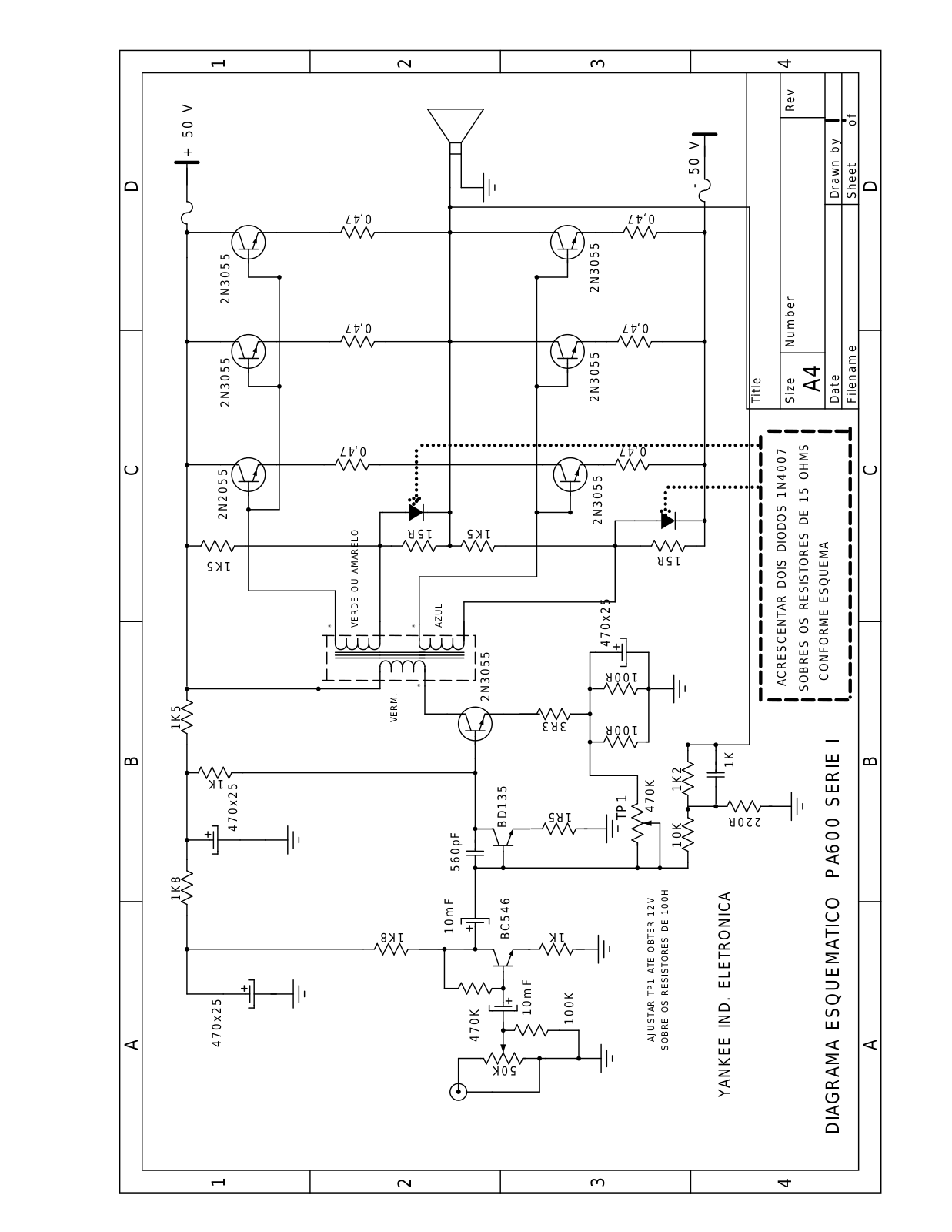 YANKEE PA600 Service Manual serie I