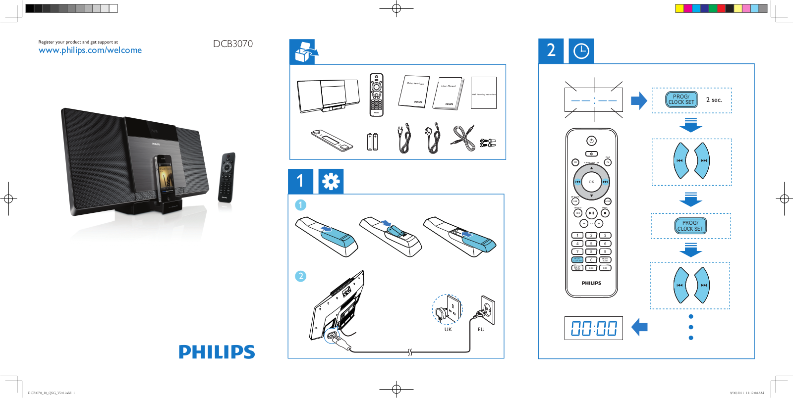 Philips DCB3070 Quick start guide