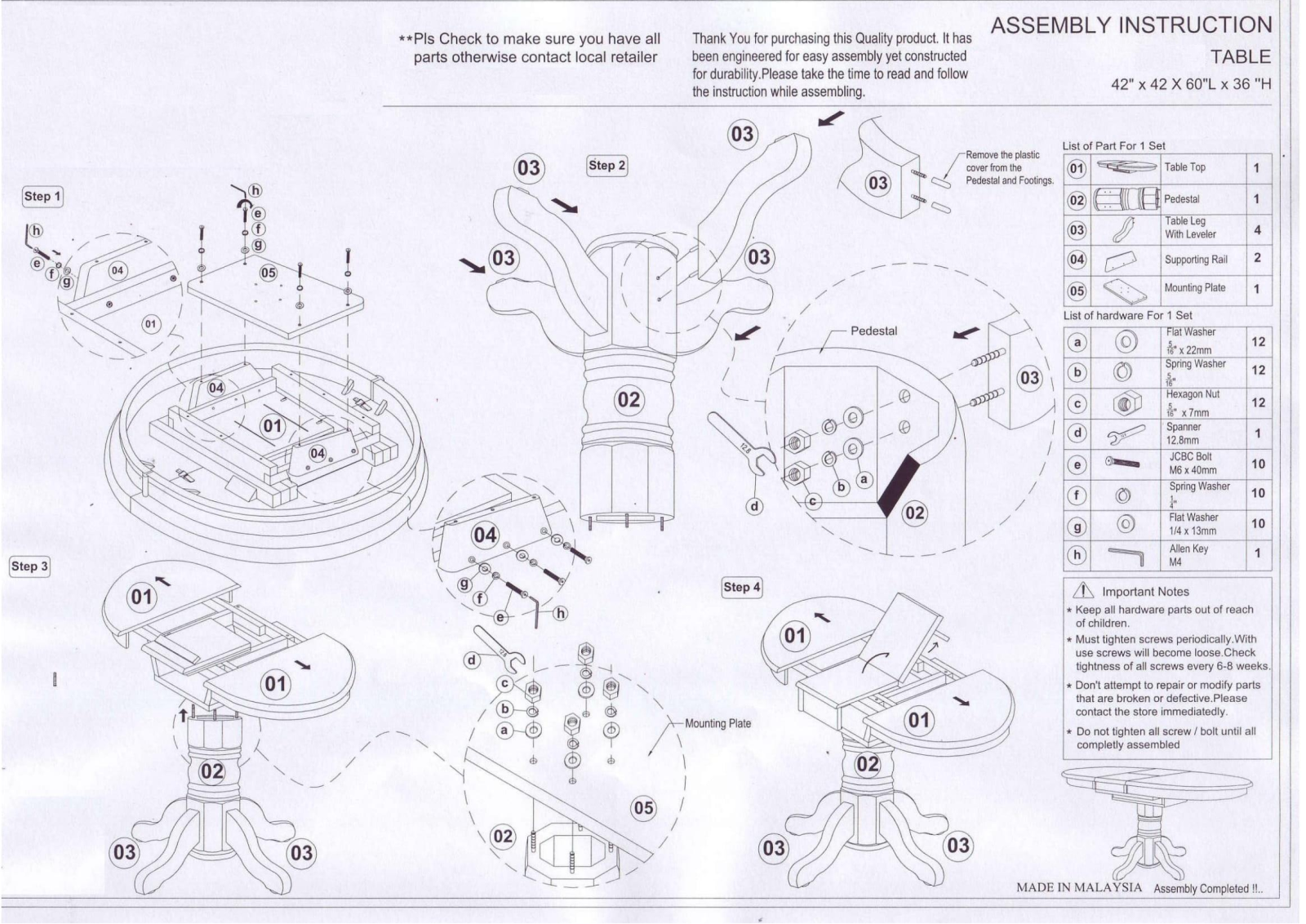 Foundstone LOON7225 Assembly Instruction - ManualMachine.com