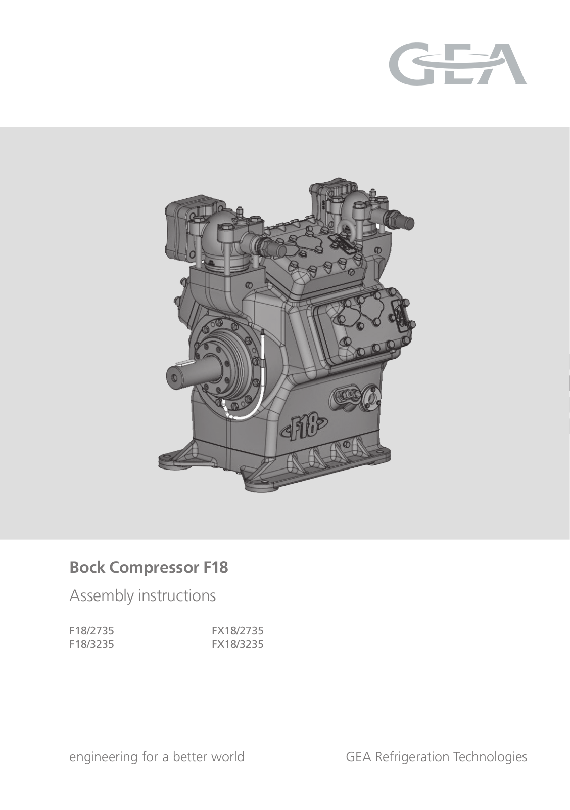 GEA Bock F18 User Manual