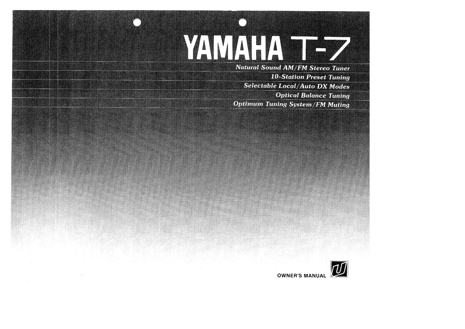 Yamaha T-7 Owners manual
