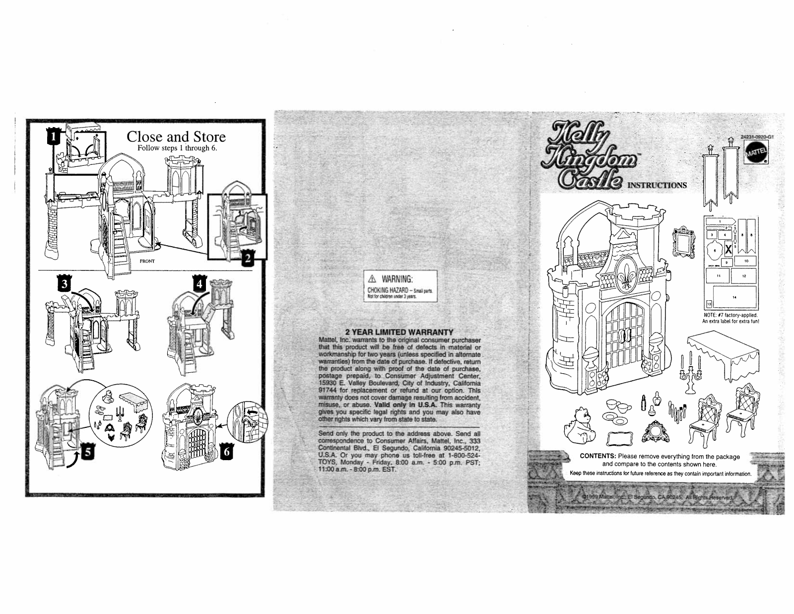 Fisher-Price 24231 Instruction Sheet