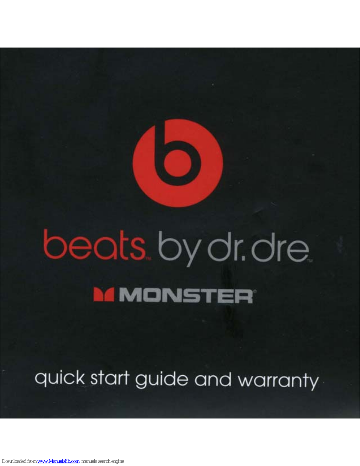 Monster Beats Solo, Beats Solo by dr.dre Quick Start Manual - ManualMachine.com