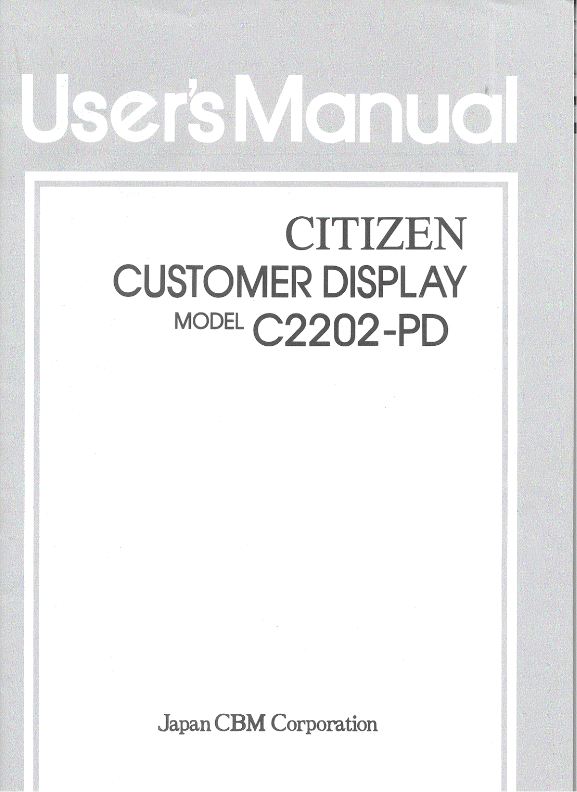 Citizen C2202-PD Manual