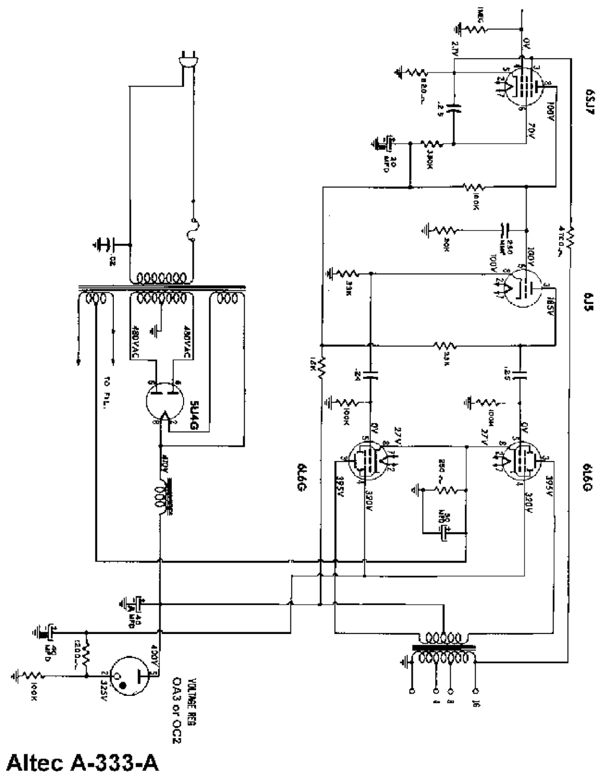 Dynaco Altec A-333-A Schematic