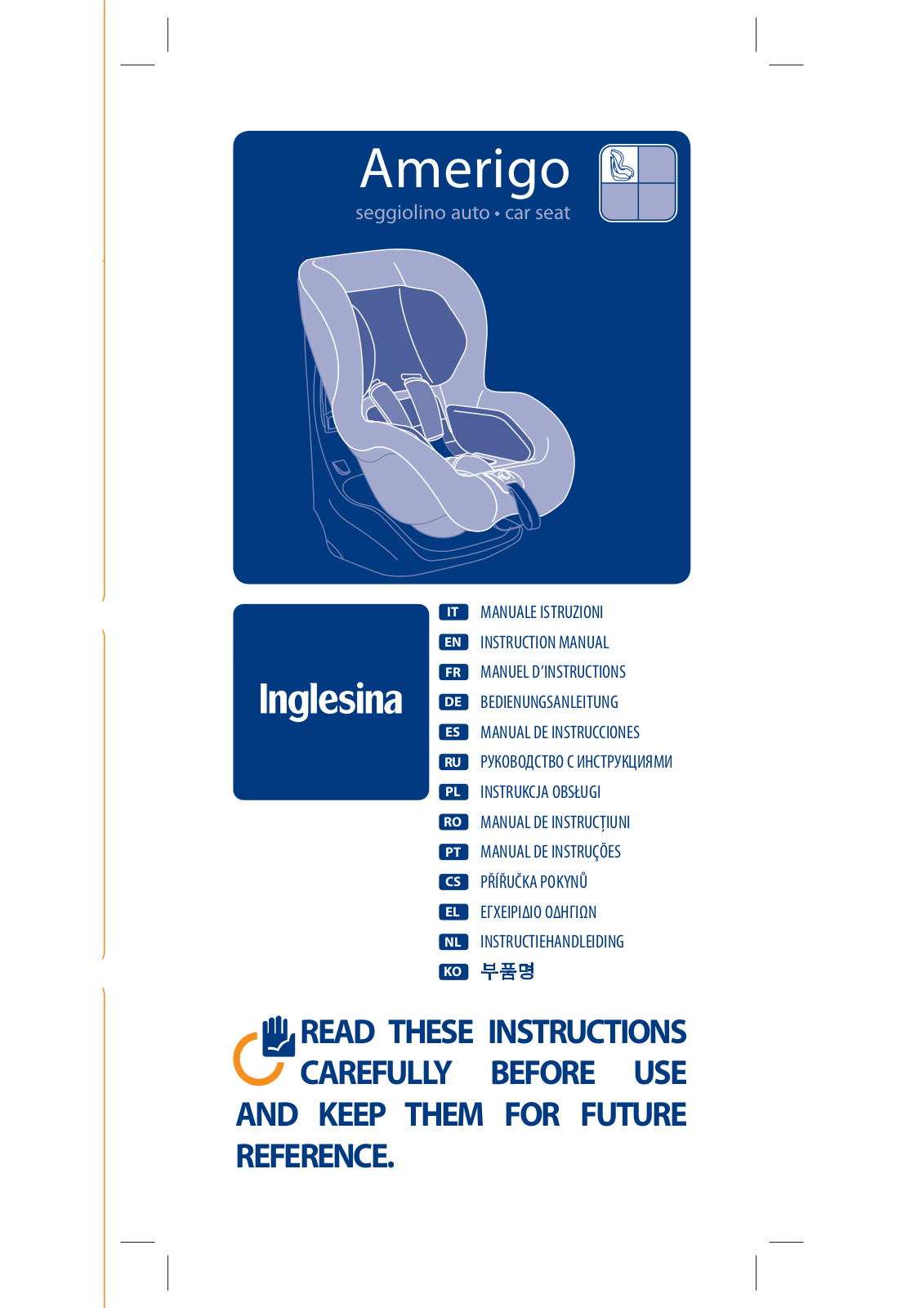 Inglesina Amerigo HSA User Manual