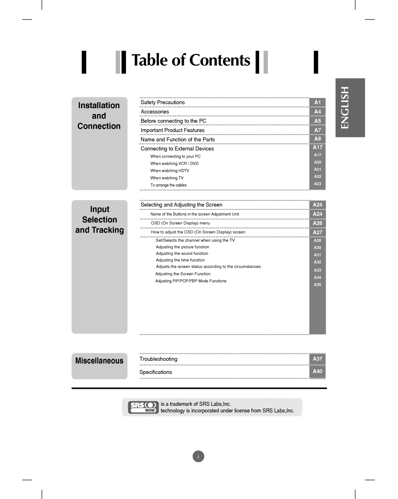 LG M173WA-BT, M203WX-BT User Manual