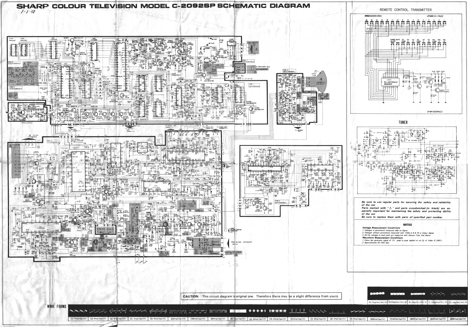 SHARP C-2092SP Schematics