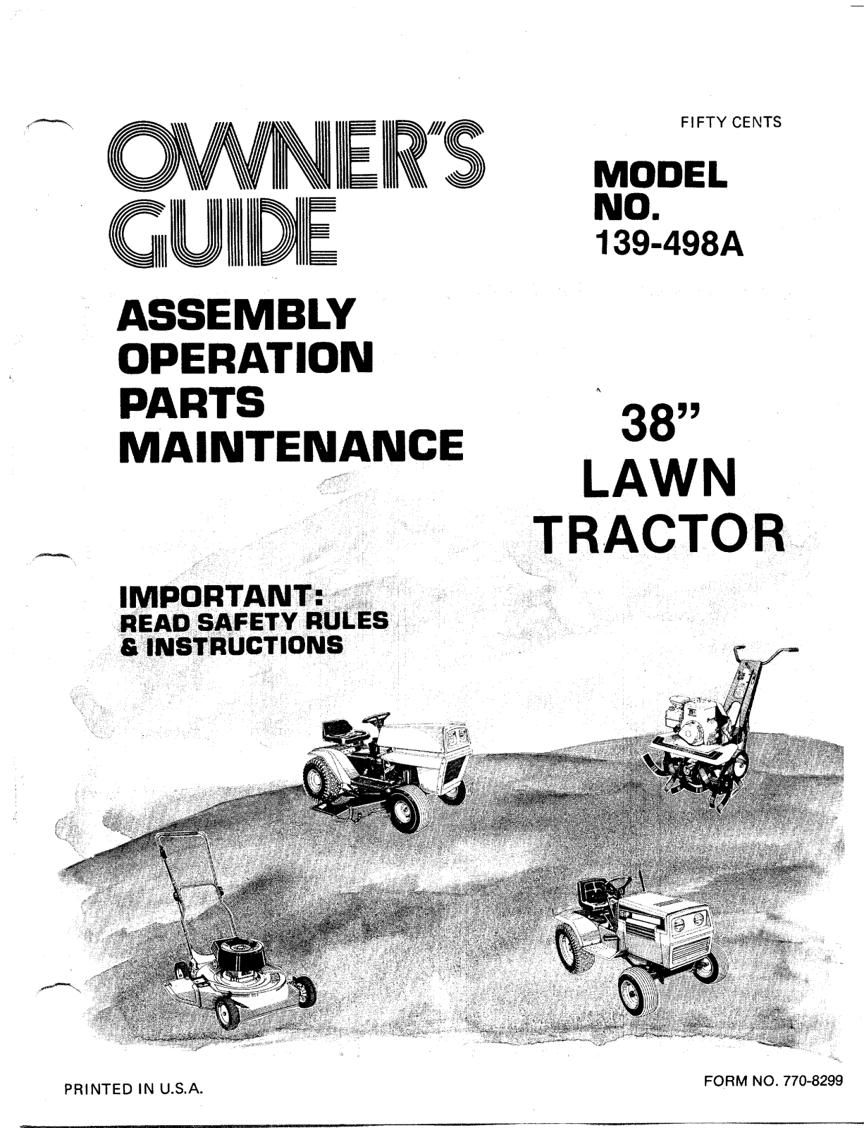 MTD 139-498A User Manual