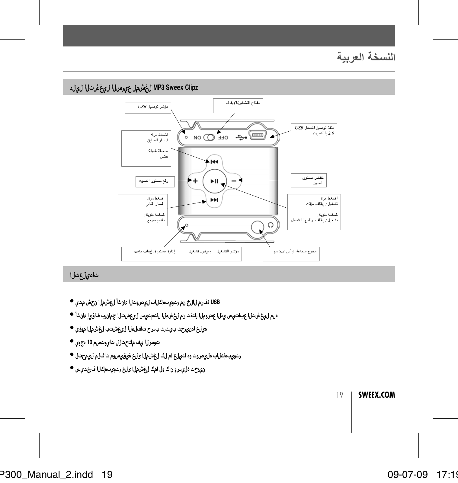 Sweex CLIPZ MP3, MP314, MP302, MP312, MP303 QUICK GUIDE