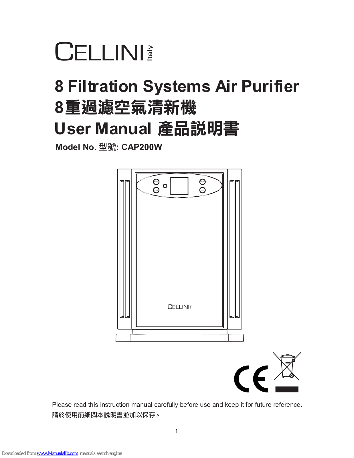 Cellini CAP200W User Manual - ManualMachine.com