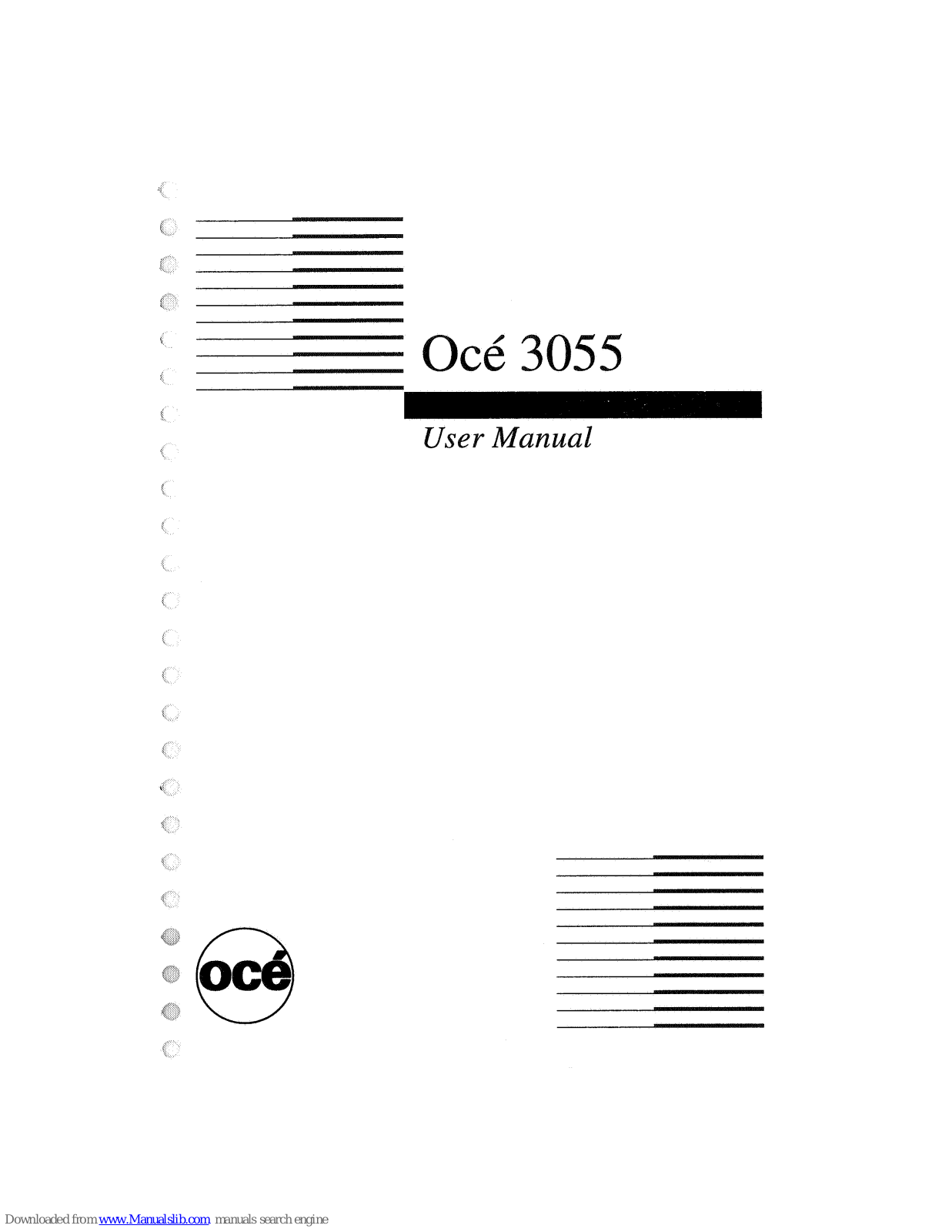 Oce 3055 User Manual