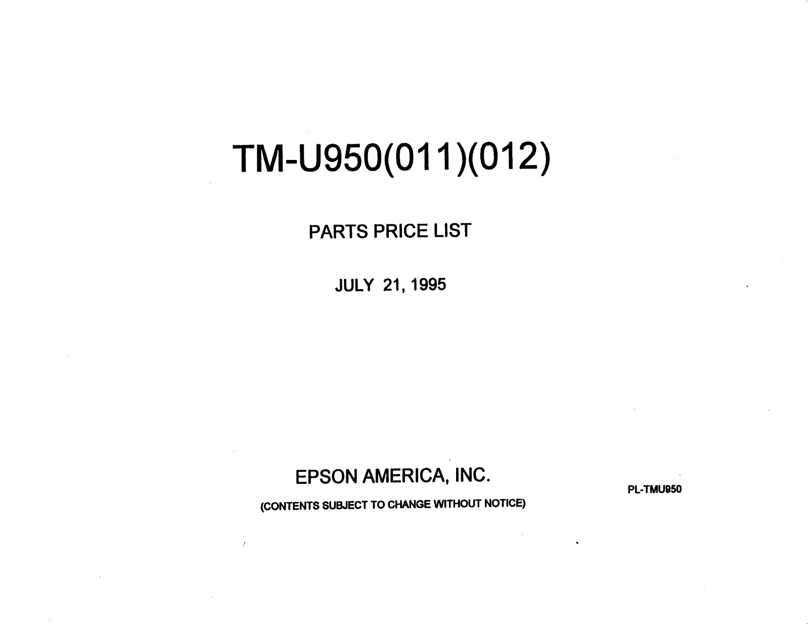 Epson TMU950 Diagram