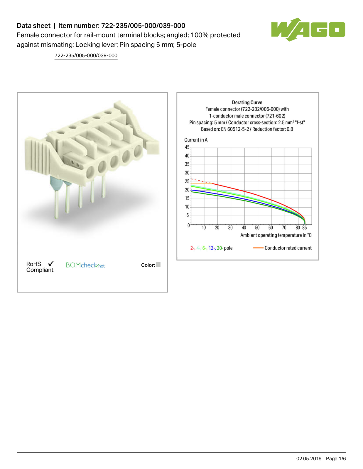 Wago 722-235/005-000/039-000 Data Sheet