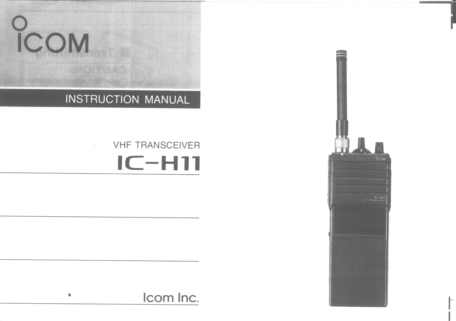 Icom IC-H11 Instruction Manual