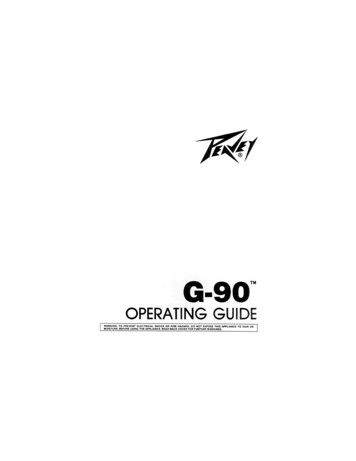 Peavey G-90 User Manual