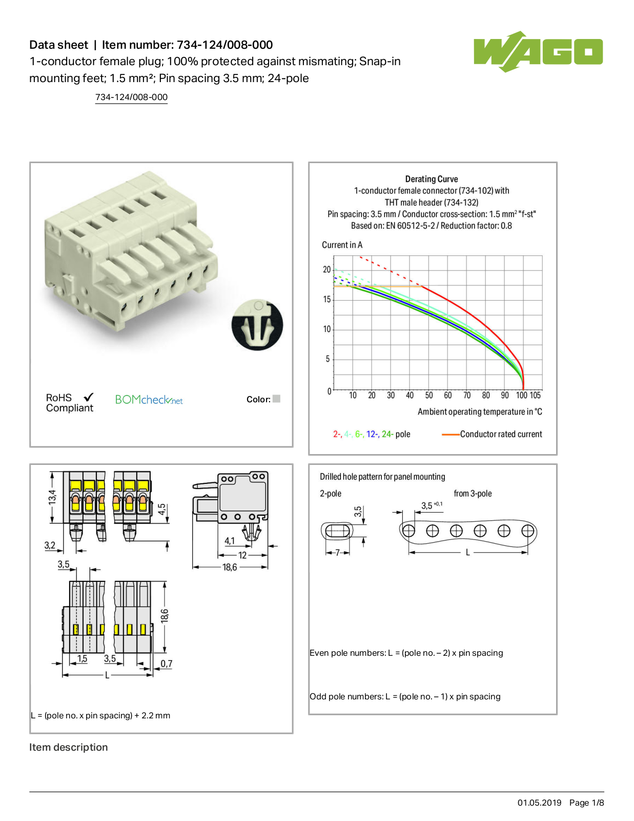 Wago 734-124/008-000 Data Sheet