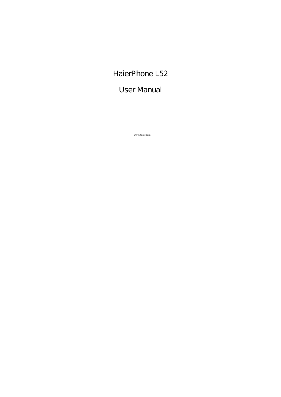 Haier Telecom 201511L50 Users Manual