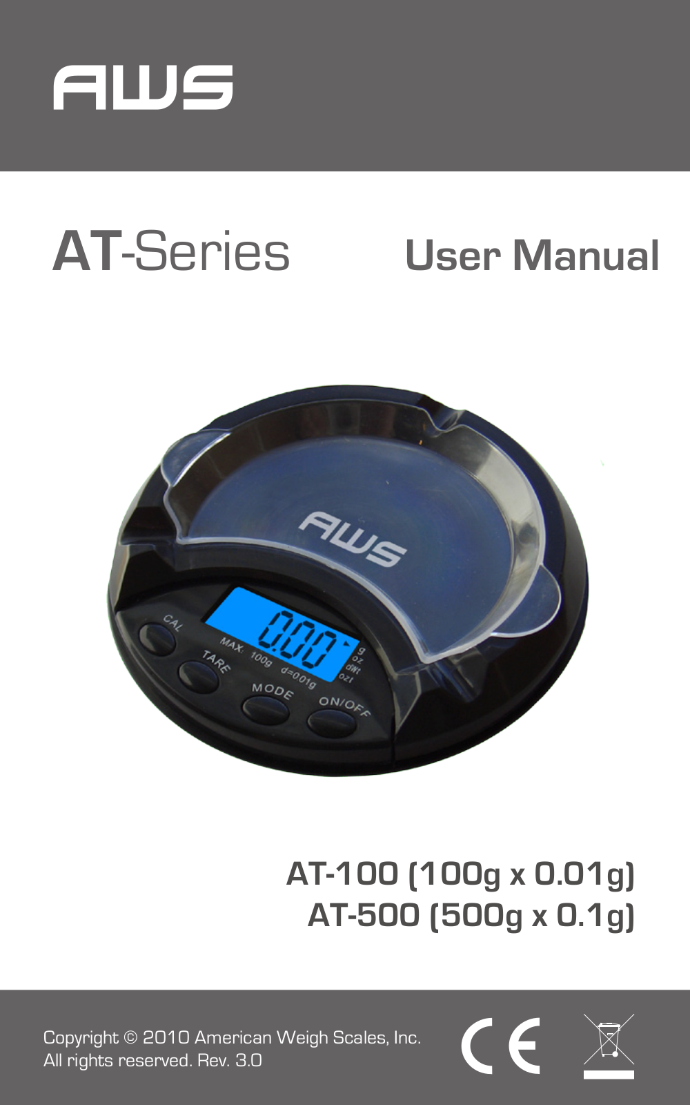 American Weigh Scales (AWS) AT-500 User Manual